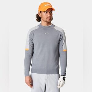Macade Golf Grey TX Air Mock Neck Performance Top